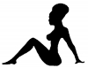 African Mud Flap Girl Funny Car or Truck Window Decal