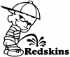 Pee On Redskins Pee Ons Car or Truck Window Decal