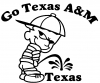 Go Texas A and M College Car or Truck Window Decal