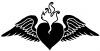 Heart With Wings Girlie car-window-decals-stickers