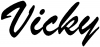 Vicky Names Car or Truck Window Decal