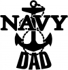 Navy Dad Military Car or Truck Window Decal