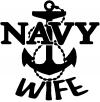 Navy Wife Military Car or Truck Window Decal