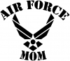 Air Force Mom Military Car or Truck Window Decal