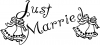 Just Married Girlie Car or Truck Window Decal