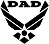 Air Force Dad Military Car or Truck Window Decal
