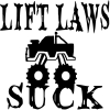 Lift Laws Suck Off Road Car or Truck Window Decal