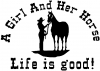 A Cowgirl And her Horse Western Car or Truck Window Decal