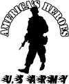 Americas Heroes U.S Army Military car-window-decals-stickers