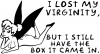 Funny Pixie I lost My Virginity Decal Girlie Car or Truck Window Decal