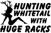 Hunting Whitetail With Huge Racks Decal Hunting And Fishing Car Truck Window Wall Laptop Decal Sticker