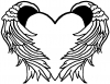 Heart With Wings Decal