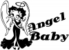 Betty Boop Angel Baby Decal Biker Car or Truck Window Decal