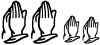 Praying Hands Christian Stick Family Decal Stick Family Car or Truck Window Decal