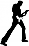 Guitar Player Silhouette Decal Silhouettes Car Truck Window Wall Laptop Decal Sticker