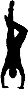 Dancer Hand Stand Decal Silhouettes Car or Truck Window Decal