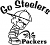 Go Steelers Decal Pee Ons Car Truck Window Wall Laptop Decal Sticker