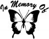 In Memory Of Butterfly Decal Butterflies Car or Truck Window Decal