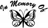 In Memory Of Butterfly Decal Butterflies Car Truck Window Wall Laptop Decal Sticker