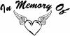 In Memory Of Heart With Wings Decal Christian car-window-decals-stickers