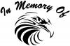 In Memory Of Eagle Head Decal Military Car or Truck Window Decal