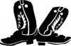 Cowboy Boots Decal Western car-window-decals-stickers