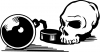 Skull Ball and Chain Decal
