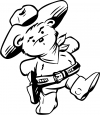 Cowboy Western Teddy Bear Decal