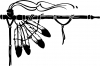 Indian Peace Pipe Decal Western Car or Truck Window Decal