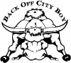 Back Off City Boy Bull Country Car or Truck Window Decal
