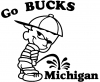 Go Bucks Pee On Michigan Pee Ons Car or Truck Window Decal