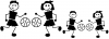 Basketball Stick Family 2 Kids Stick Family Car or Truck Window Decal