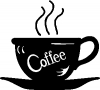 Coffee Cup Cafe Restaurant Business Car Truck Window Wall Laptop Decal Sticker