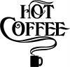 Hot Coffee Cafe Diner  Business Car Truck Window Wall Laptop Decal Sticker