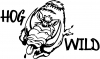 Hog Wild with Wild Hog Hunting And Fishing car-window-decals-stickers