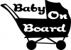 Baby On Board Stroller Girlie Car Truck Window Wall Laptop Decal Sticker