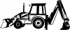 Backhoe Tractor Business Car or Truck Window Decal