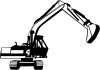 Track Hoe Excavator Construction Business Car Truck Window Wall Laptop Decal Sticker