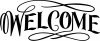 Welcome Swirls Business Car or Truck Window Decal