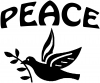 Peace Dove Christian Car or Truck Window Decal