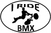 I Ride BMX Sports car-window-decals-stickers