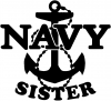 Navy Sister Military Car or Truck Window Decal