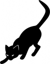 Cat Stalking Animals Car or Truck Window Decal
