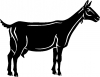 Solid Goat Animals Car or Truck Window Decal