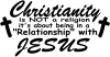 Relationship With Jesus Christian Car or Truck Window Decal