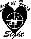 Girls Hunting Love at First Sight Hunting And Fishing Car Truck Window Wall Laptop Decal Sticker