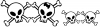 Cute Skull with two Sons Stick Family car-window-decals-stickers
