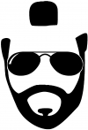 Mr Sunglasses T Mohawk Beard Funny Car or Truck Window Decal