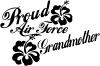 Proud Air Force Grandmother Hibiscus Flowers Military Car or Truck Window Decal