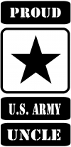 Proud Army Logo Uncle Military Car Truck Window Wall Laptop Decal Sticker